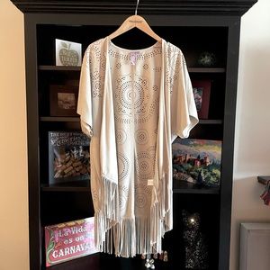 Alya Boho Fringe Open Cardigan, Medium